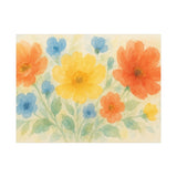 Radiant Bloom Symphony Colorful Floral Canvas