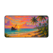 Sunset Shipwreck Desk Mat XXL (Made in USA)