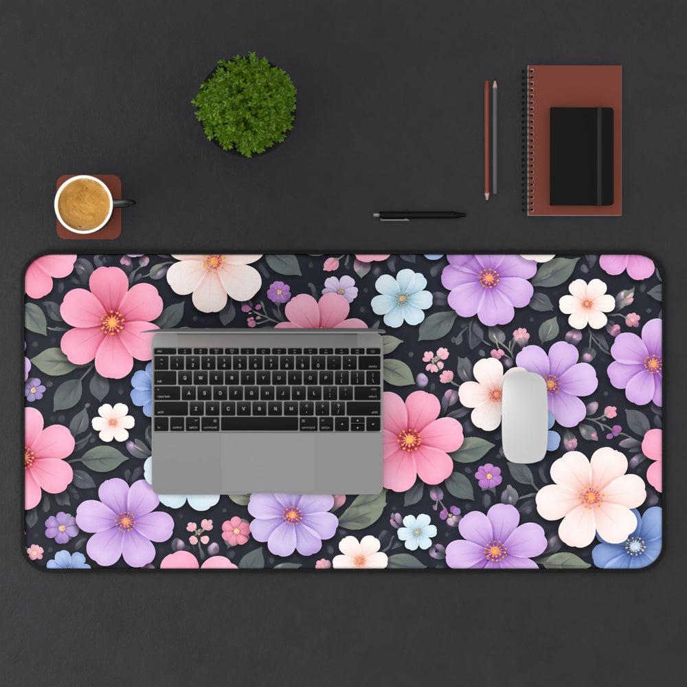 Midnight Bloom Desk Mat – Soft Floral Aesthetic for a Clean, Modern Se ...